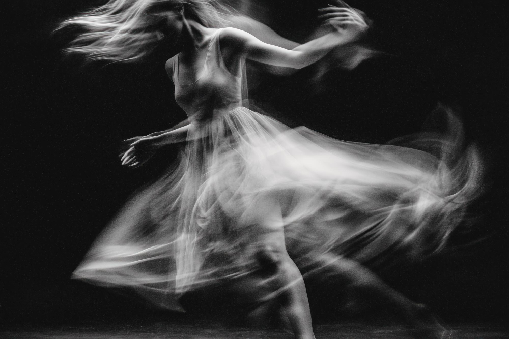 Abstract black and white dance photography
